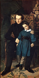 Victor Hugo with his son Francois Victor